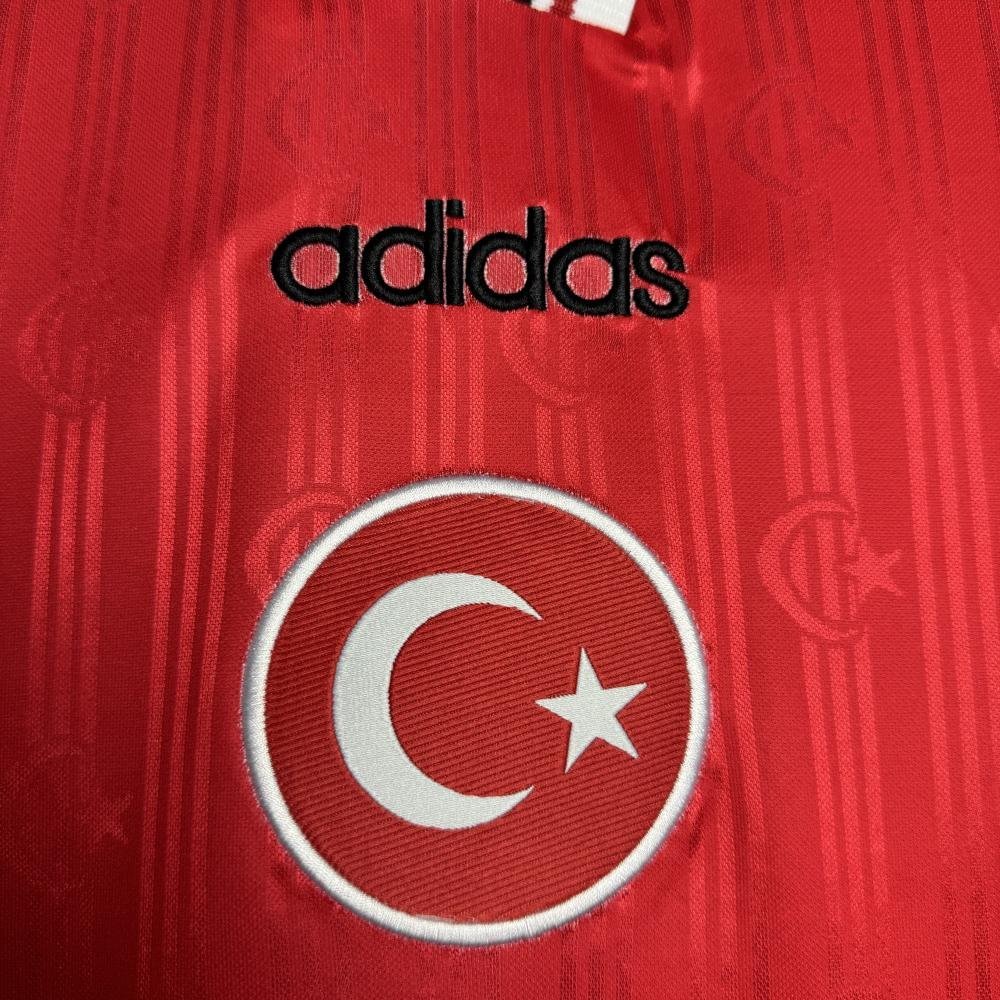 Türkei Nationalmannschaft Retro Heim - Trikot 1996 - 11Dropz